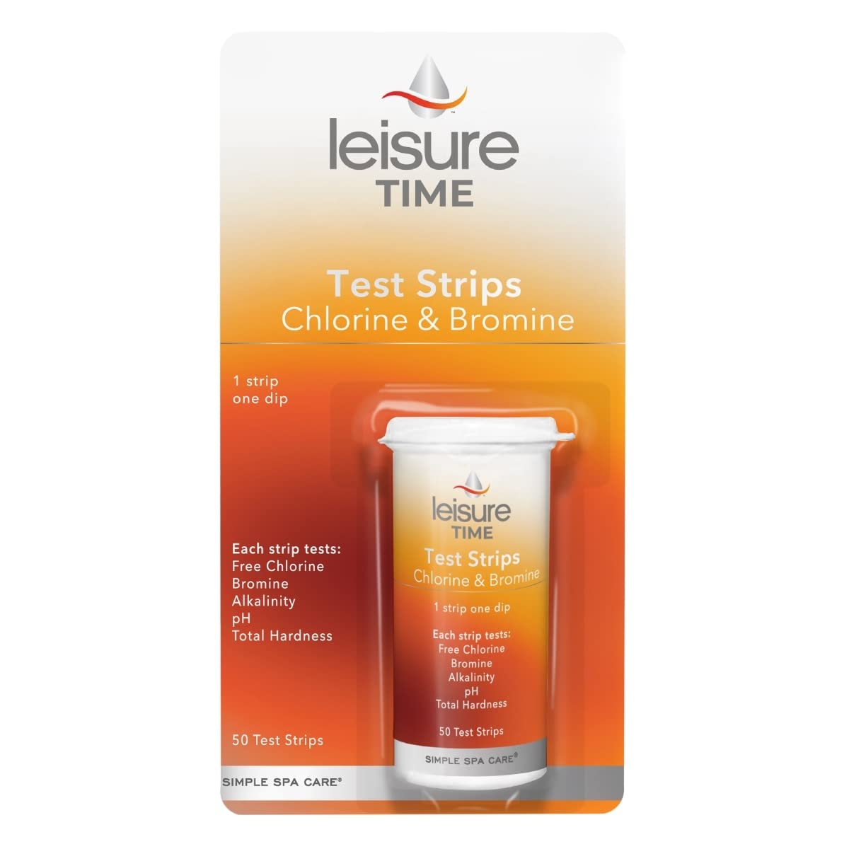 Leisure Time Spa & Hot Tub Test Strips (CL and BR) 50 Count | 45006A