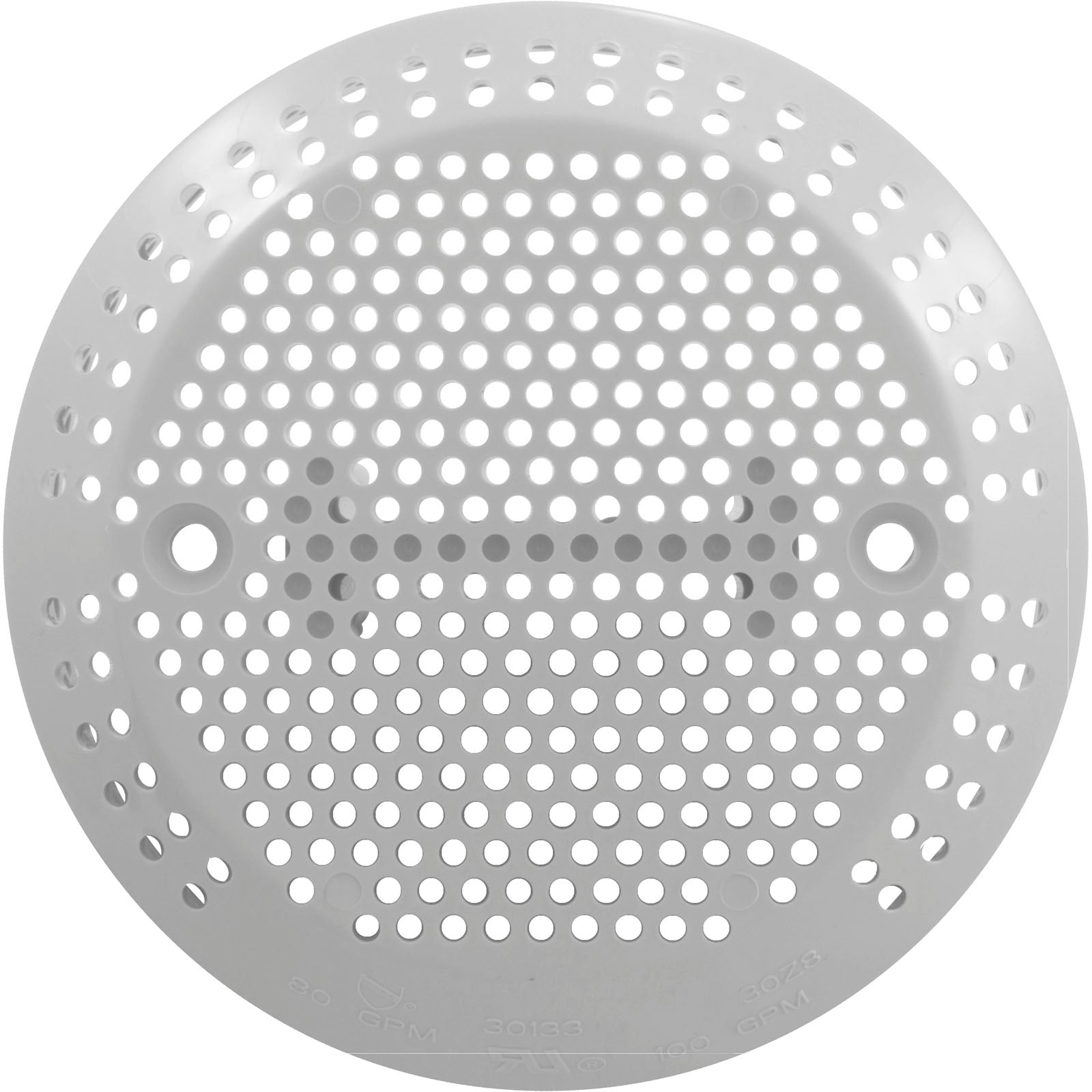 Suction Cover, BWG, 3-3/4", 100gpm, White, Bath Only