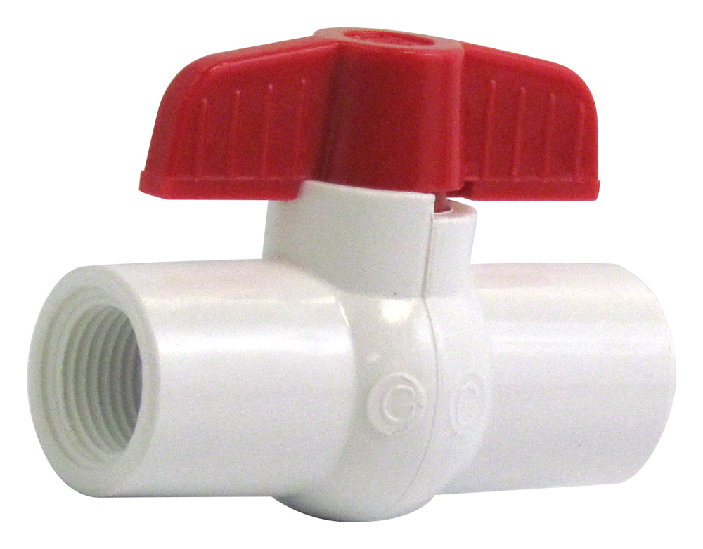 PVC Ball Valve - 1/2 Inch FNPT x FNPT - NSF