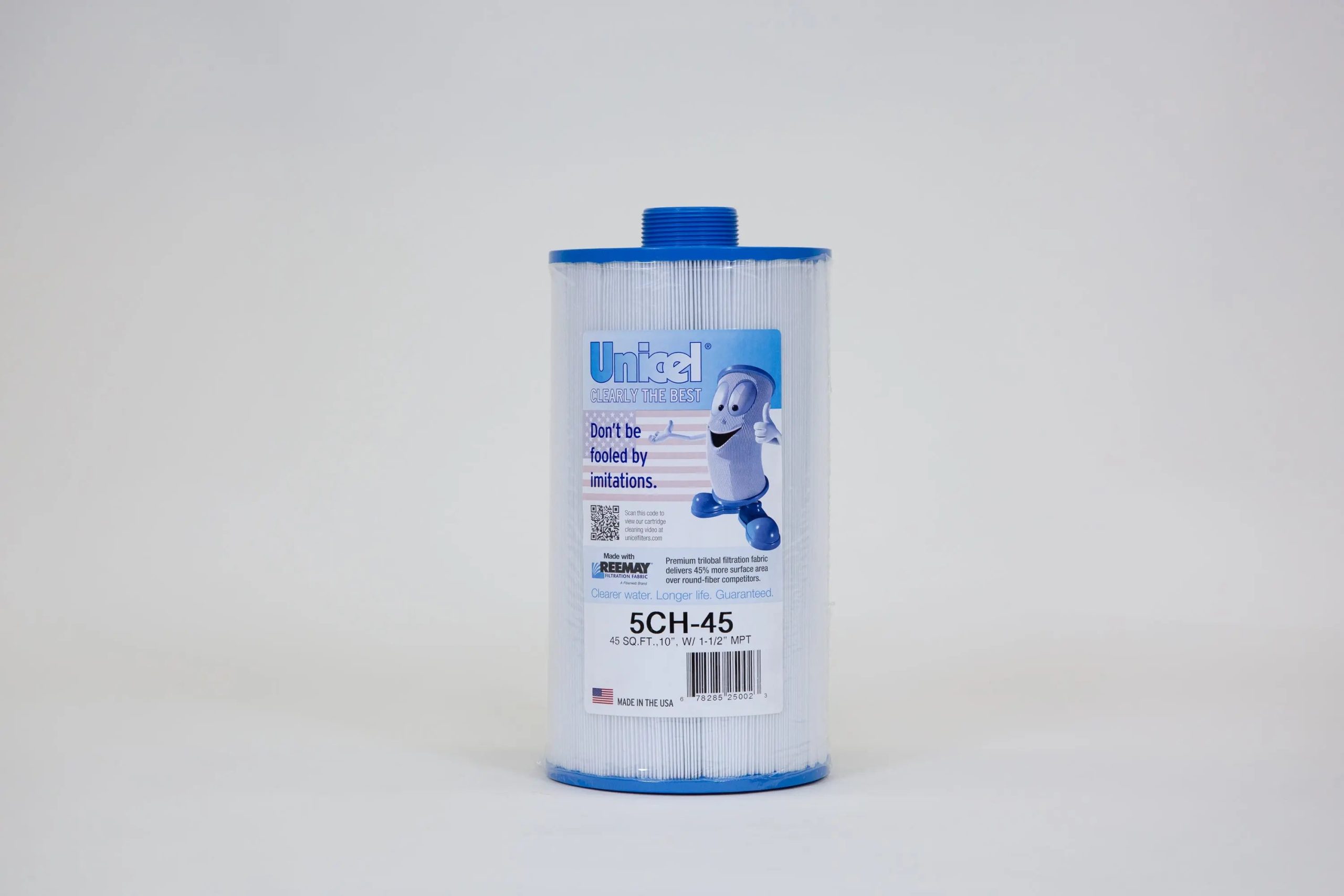 Unicel | 5CH-45 | Cartridge Filter – 45 Sq. Ft., 10" Length, 1-1/2" MPT Threaded Fitting