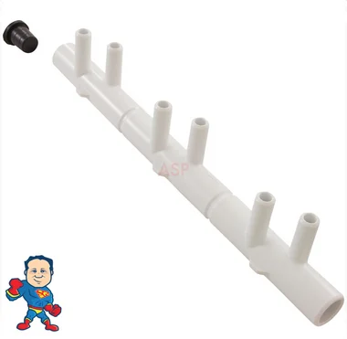 (6) Way Tee Barb Coupler 3/4″ Barb x 3/4″ Barb with (2) 3/8″ Barbs