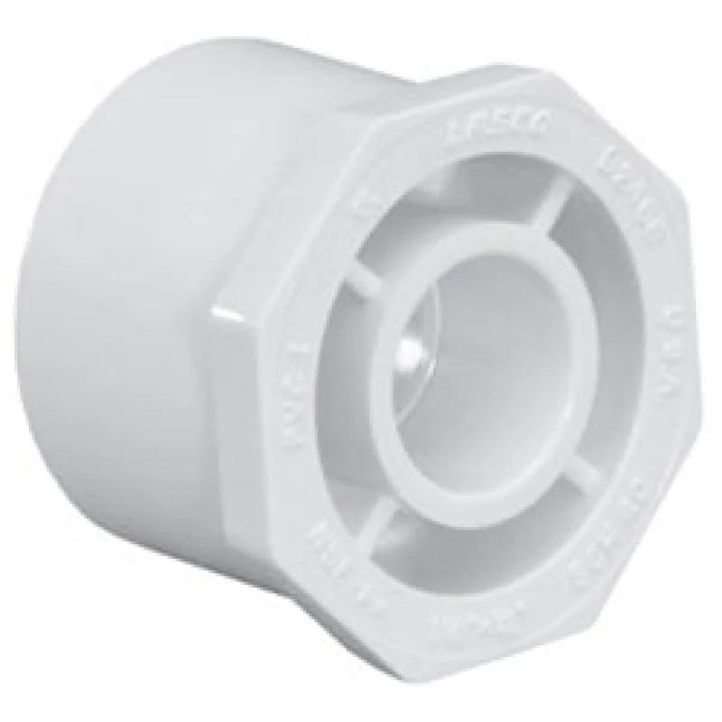6" x 1-1/2" Sch 40 PVC Reducer Bushing Flush Style - Spig x Soc 437-527