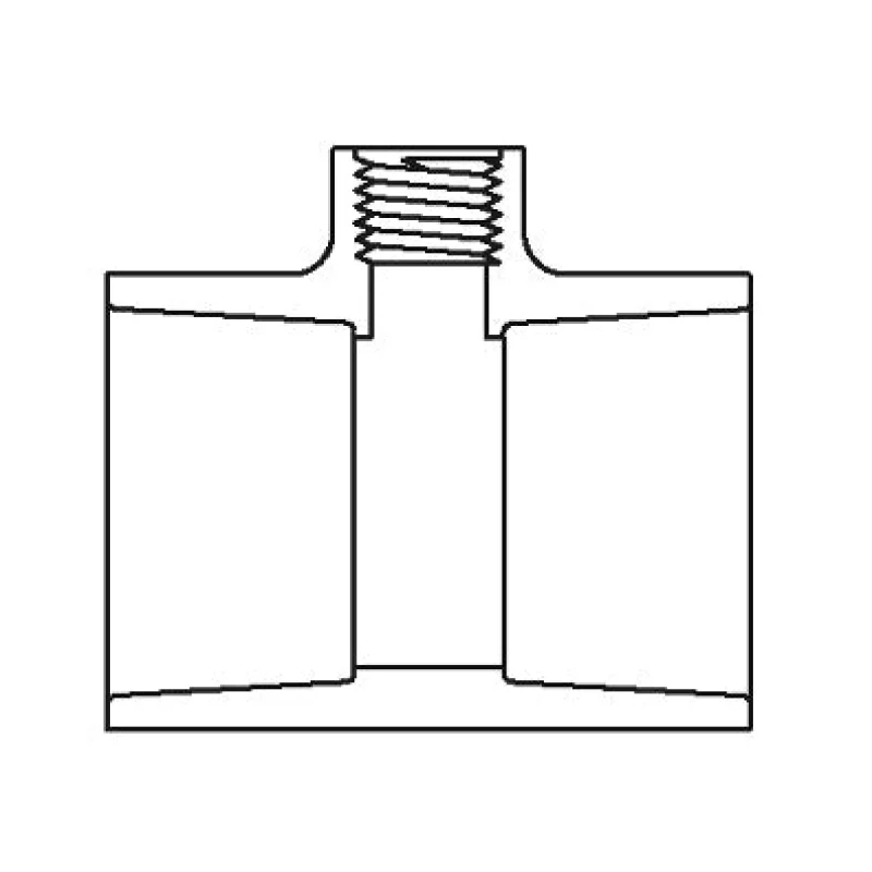 6" x 4" Sch 80 PVC Reducing Tee - Soc x Fipt 802-532