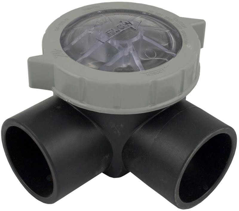 Waterway Check Valve, 2" Socket x 2-1/2" SPG, 90 Degree Body