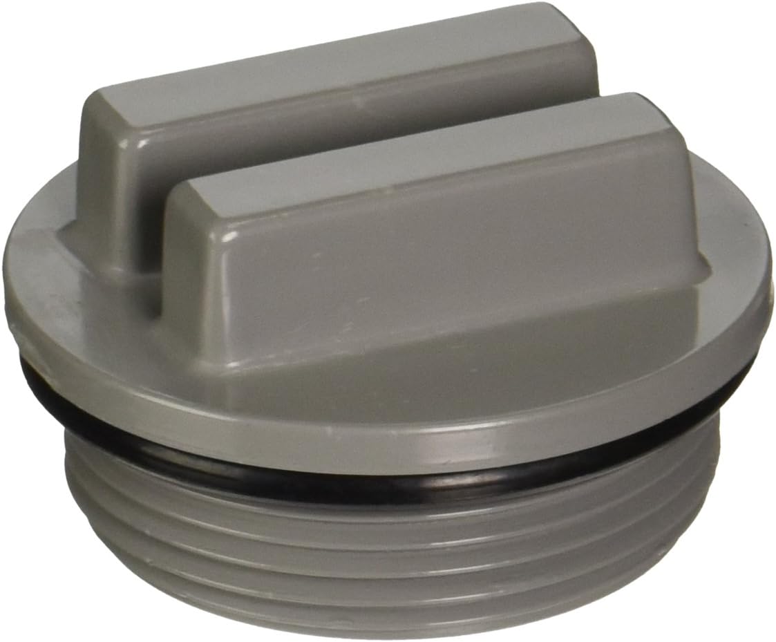 CMP | 25543-001-000 | 1.5" MPT Gray Pool Plug with O-Ring | Replacement Pool Winterizing Plug
