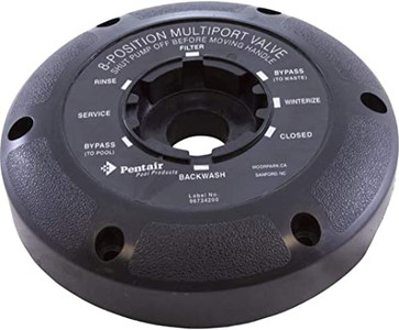 Pentair8 Position Lid Assembly with Label Replacement Top Mount Clamp-on Multiport, 50133100