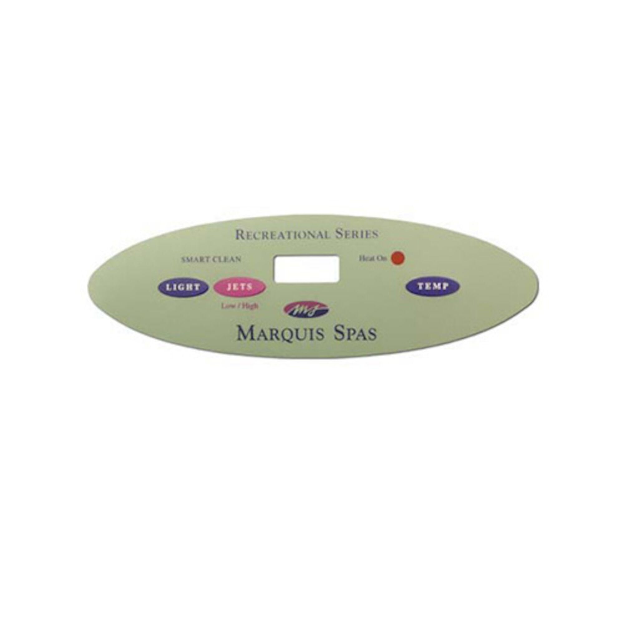 3 Button Marquis Spa Recreational Series Keypad Overlay 650-0423