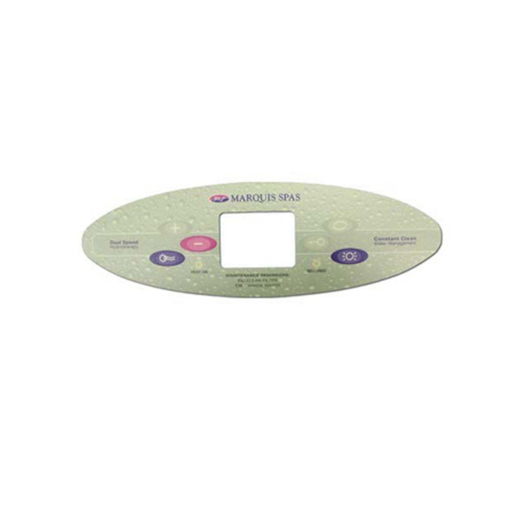 6 Button Marquis Spa MTS2KU Keypad Overlay 650-0520