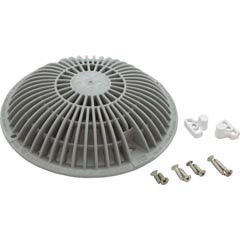 AquaStar Pool Products Main Drain Grate,Retro 8" Round,MoFlow,w/Hardware,Light Gray | R8MF103