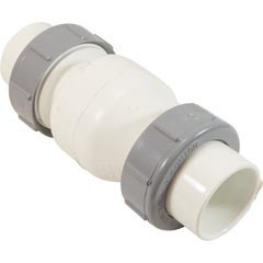Flo Control Check Valve, Flo Control,Spring,1-1/2"s,1/2lb,True Union,Wht | 1700-15