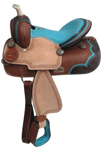 13″ Double T Pony/Youth barrel style saddle