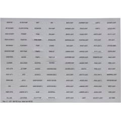 Zodiac Pool Equipment Aux Label, Zodiac Jandy AquaLink, All Button Control | 6781+
