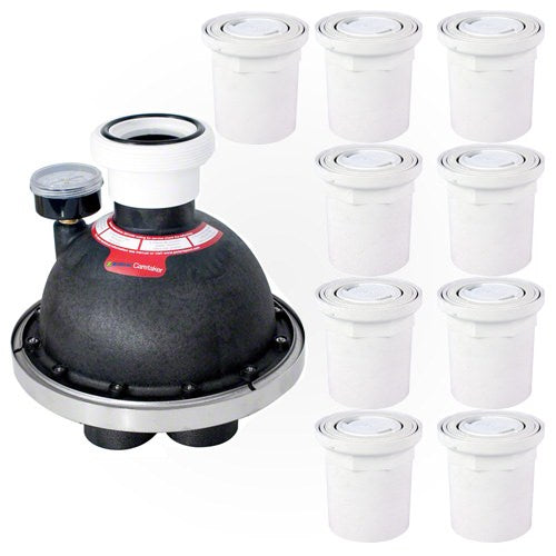 Zodiac VinylCare Caretaker In-Floor 5-Port Cleaning System with (9) White Cleaning Heads