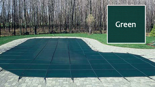 GLI 16' x 32' RectangleSafety Cover 4' x 8'Ctr Sap Green Mesh | 20-1632RE-CES48-SAP-GRN