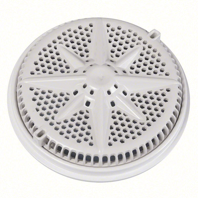 8 Inch StarGuard Main Drain Cover With Long Ring - White
