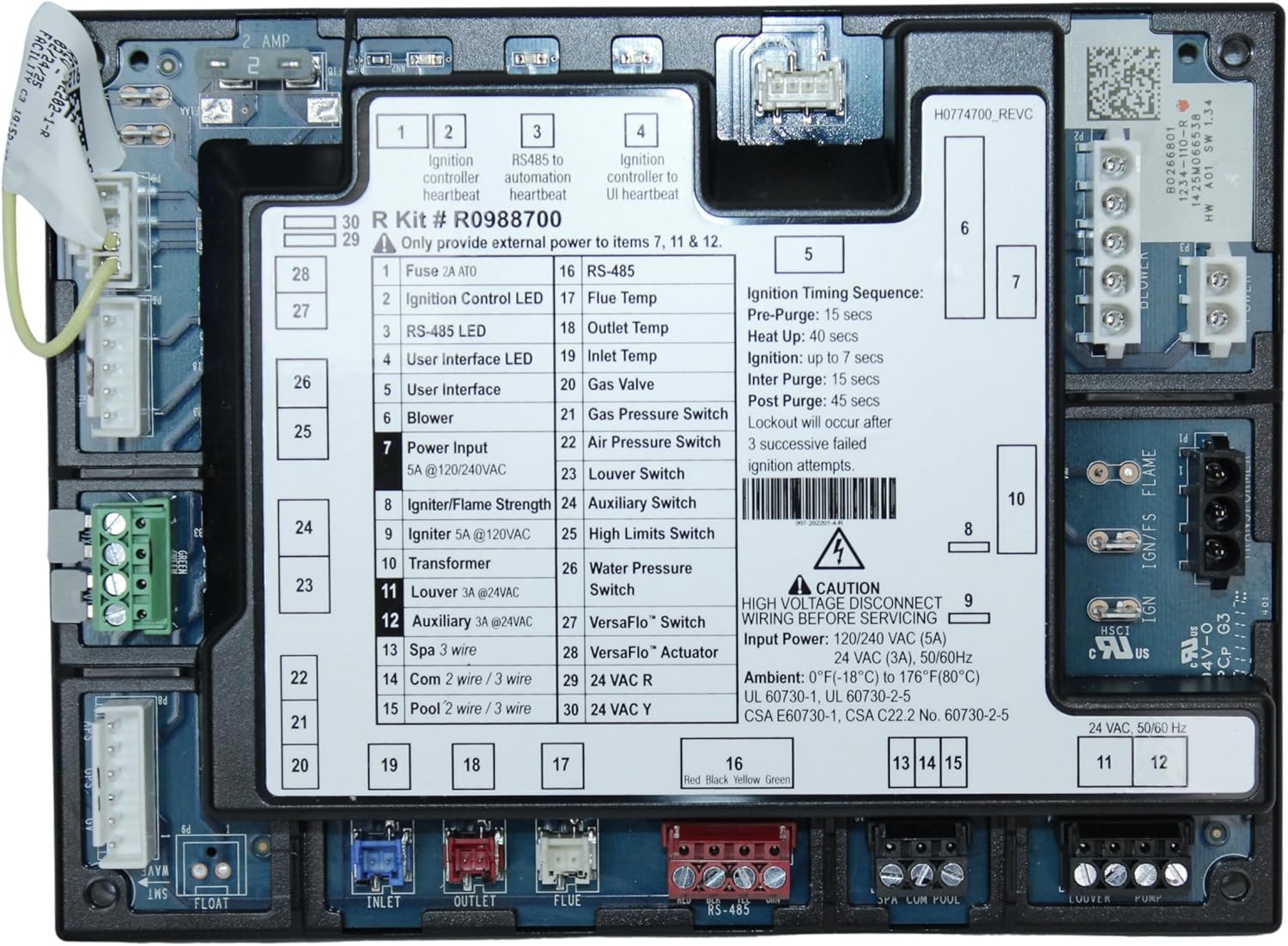 Jandy JXIQ Heater Ignition Control Replacement R0988700Jandy JXIQ Heater Ignition Control Replacement R0988700