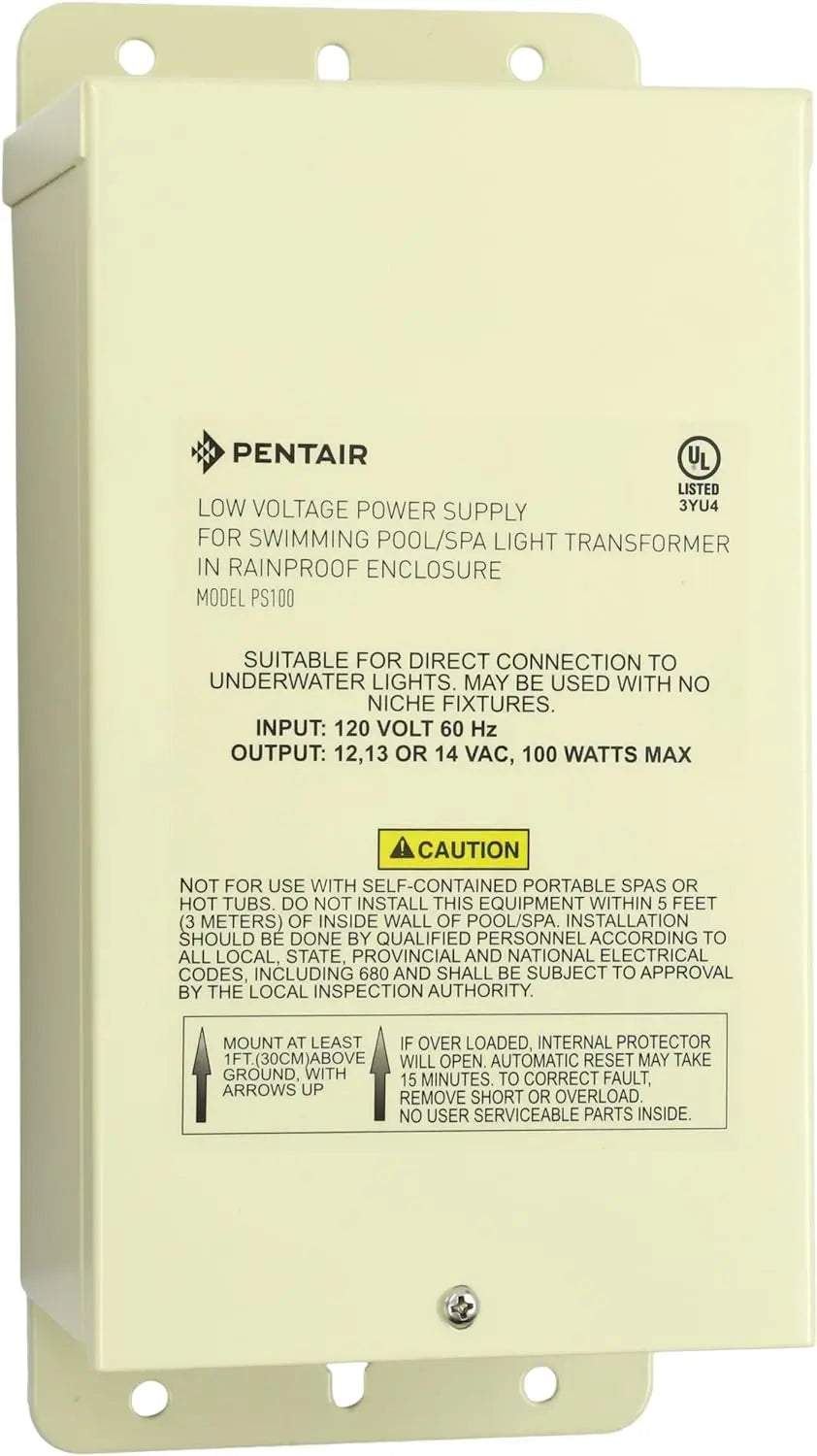Pentair | 619962 | GloBrite Color Changing LED Pool Light Transformer – 120V, 100W | Compatible with IntelliCenter & Color Sync Controllers