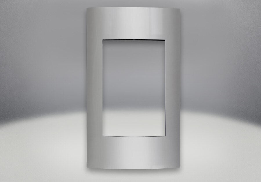 Napoleon Contemporary Fireplace Surround with Safety Bar, Brushed Stainless Steel, for Vittoria Fireplace | CFS19SB
