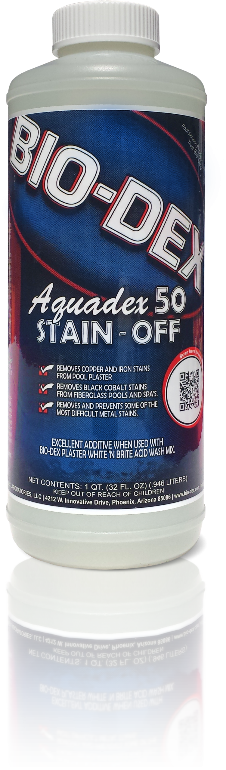 Bio-Dex 1 qt Bottle Aquadex 50 Stain Off Stain Remover