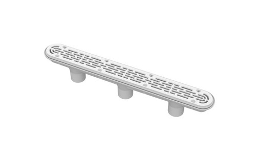 AquaStar32'' White Channel Drain Flat Grate Suction Outlet without Frame