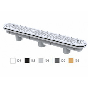 AquaStar 32" Light Gray Channel Drain Flat Cover, 32CDFLNF103