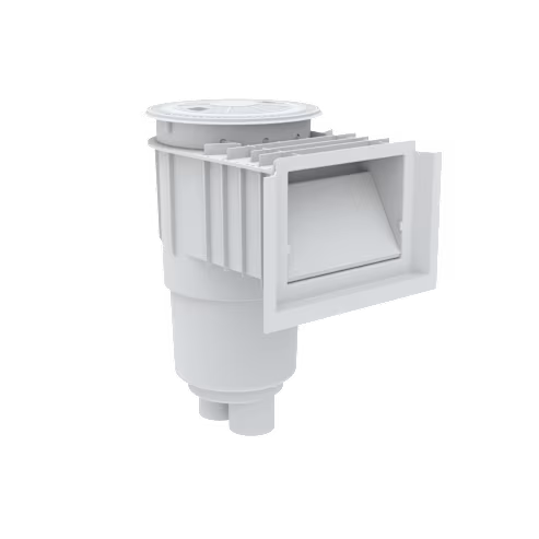 Aquastar | SKR101 | Flow Star Standard Skimmer – White with Water Stop Face, Basket, Float Assembly, Lid & Adjustable Collar