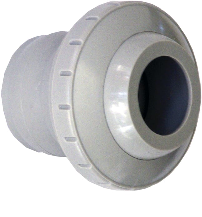 AquaStar Three-Piece Directional Eyeball Fittings, 1-1/2" Knock-In, Light Gray