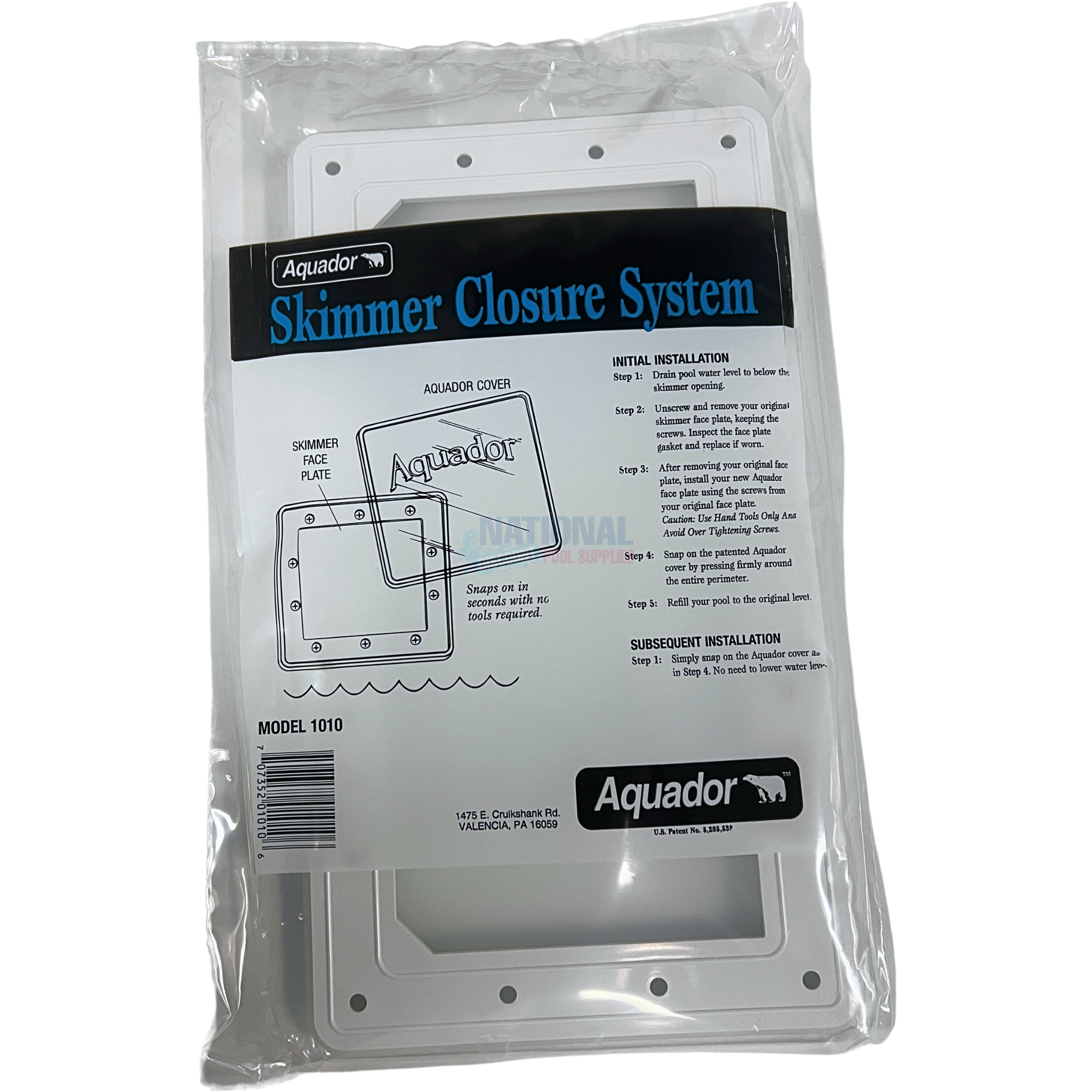 Aquador Skimmer Kit for Widemouth Above Ground Pool Skimmer