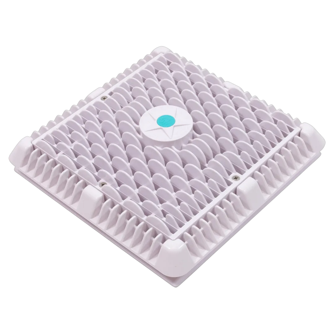 AquaStar WAV9WR101 9x9 Wave Suction Outlet Cover with Frame and Vented Riser Ring