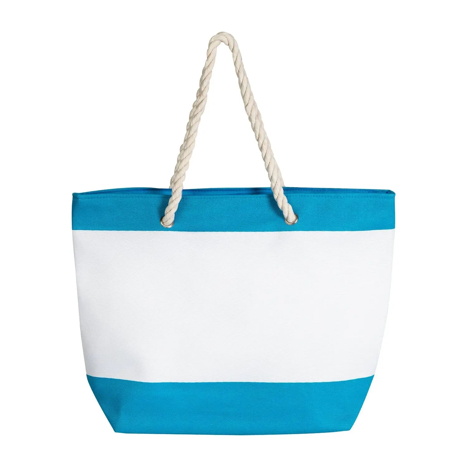 FatTowels Large Nautical Rope Tote | Oversized Beach & Pool Bag with Soft Cotton Handles