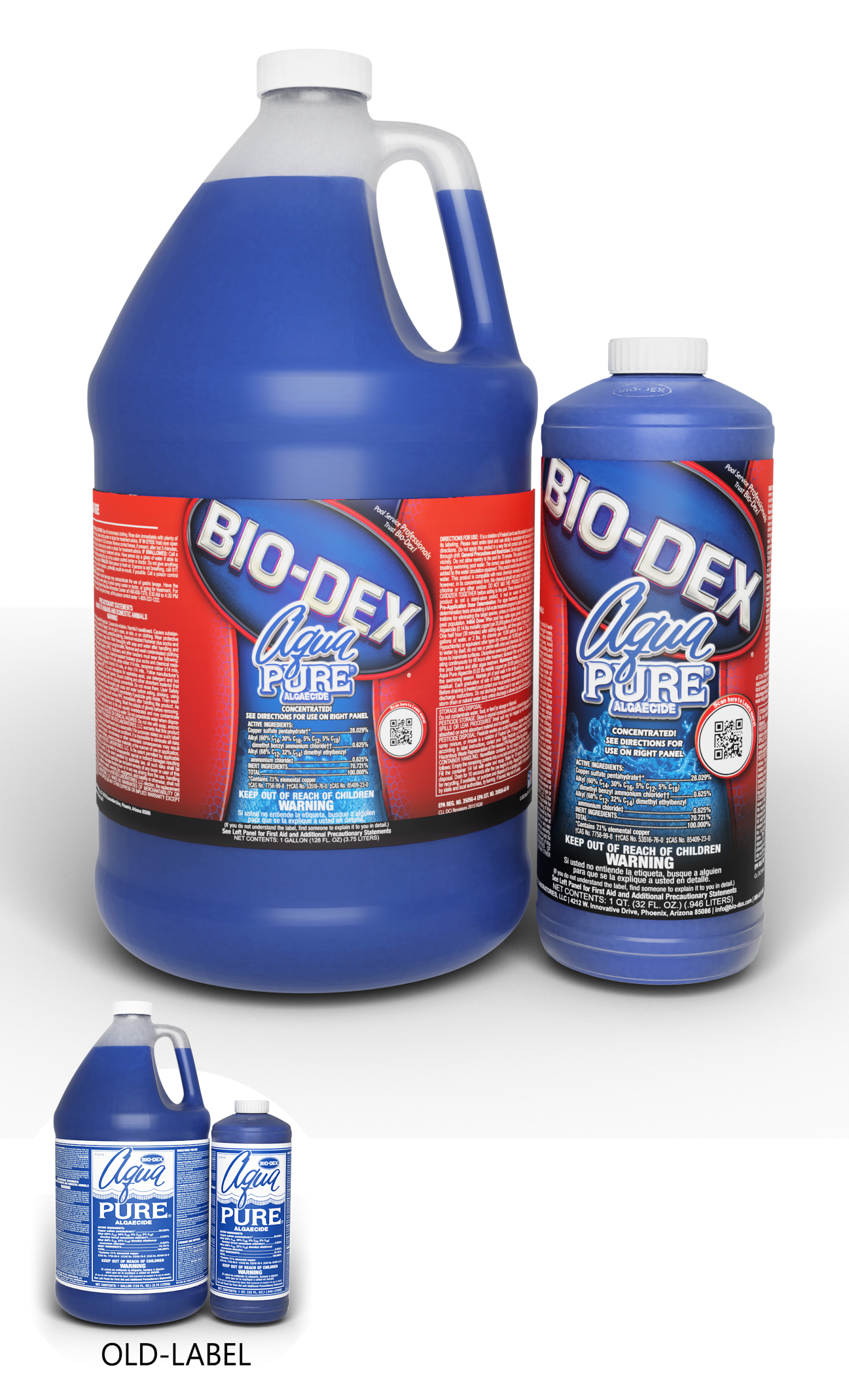 Bio-Dex Aqua Pure Algaecide, 1 gal, 4-Pack | AP04