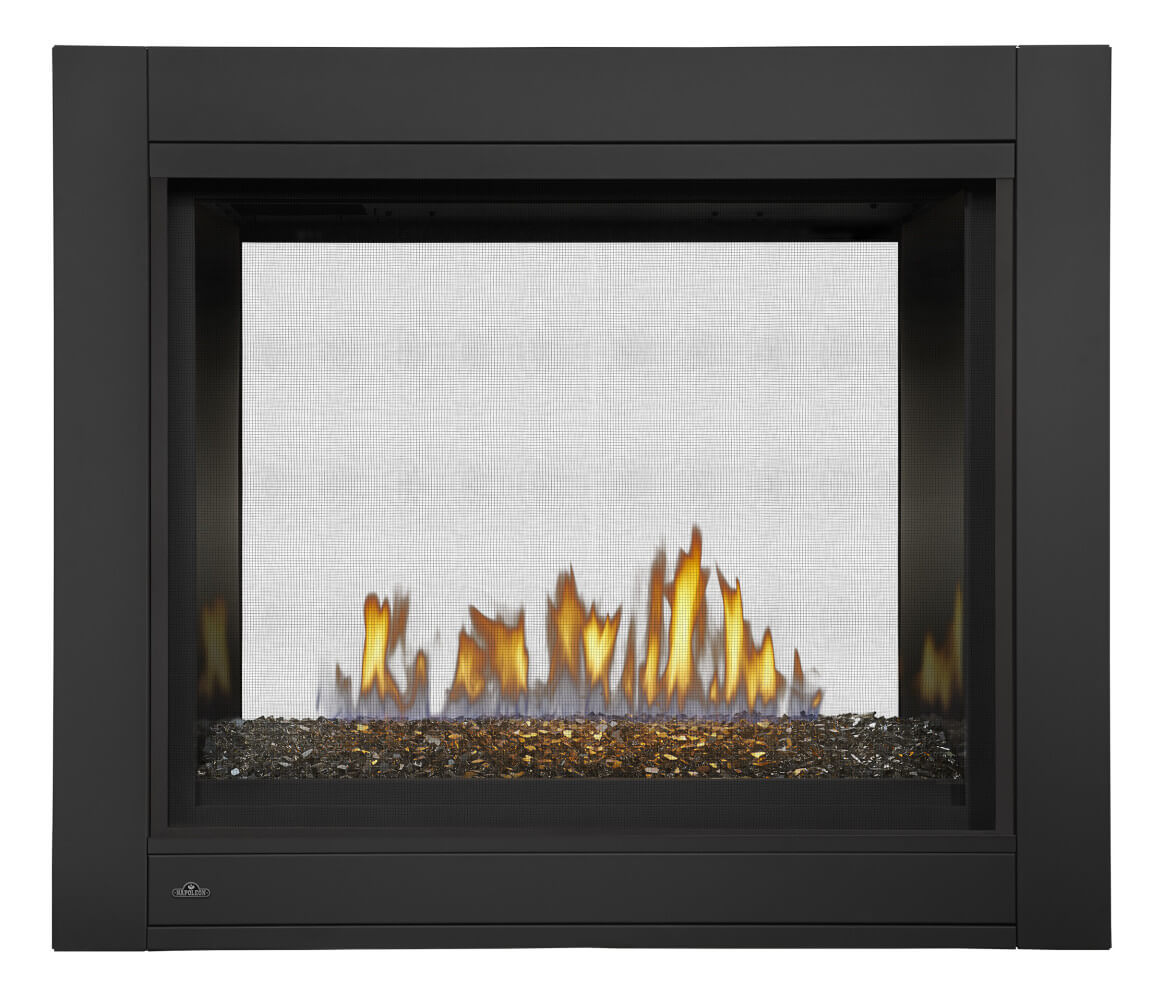 Napoleon Ascent Multi-View Fireplace, See Through, Glass Ember Bed, Direct Vent, Natural Gas | BHD4STGN