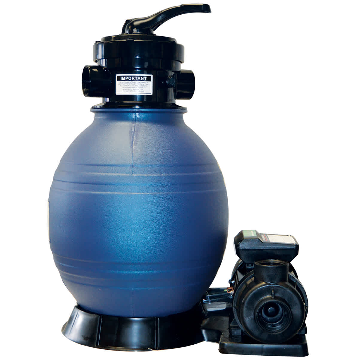 Blue Torrents Sand Filter System, 12", 1/3 HP Pump | AC SANDSHK