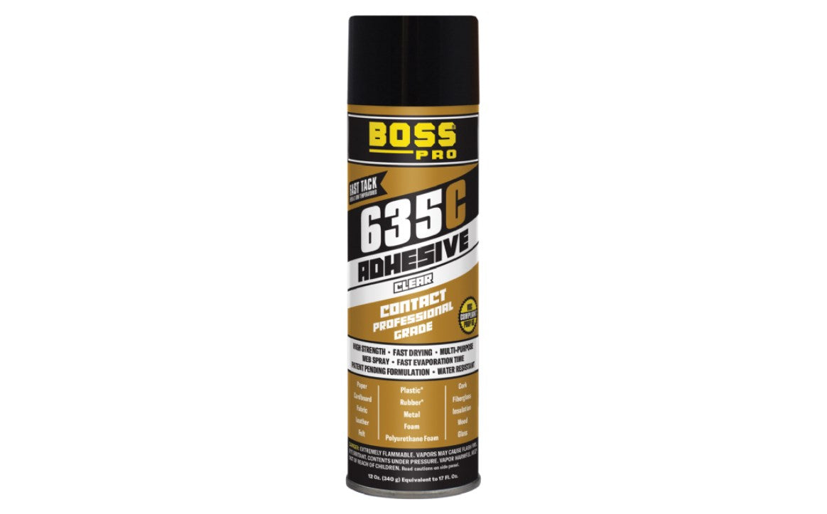 Boss Pro | 635C-10 | 12 oz 635C Professional Grade Contact Adhesive