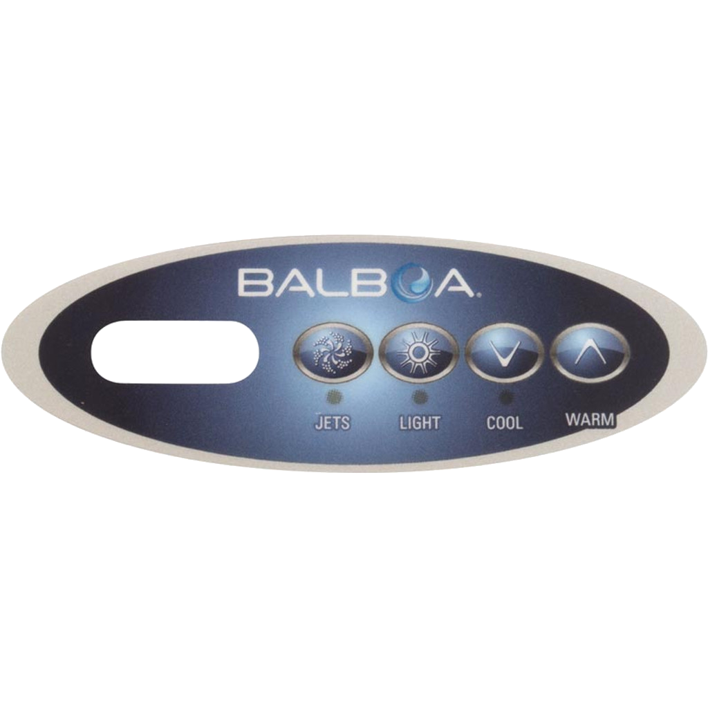 11852 BalboaOverlay for Topside Control, VL200, 4-button, Mini-Oval