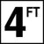 Inlays | C620040 | 6" x 6" 4 FT Skid-Resistant Depth Marker