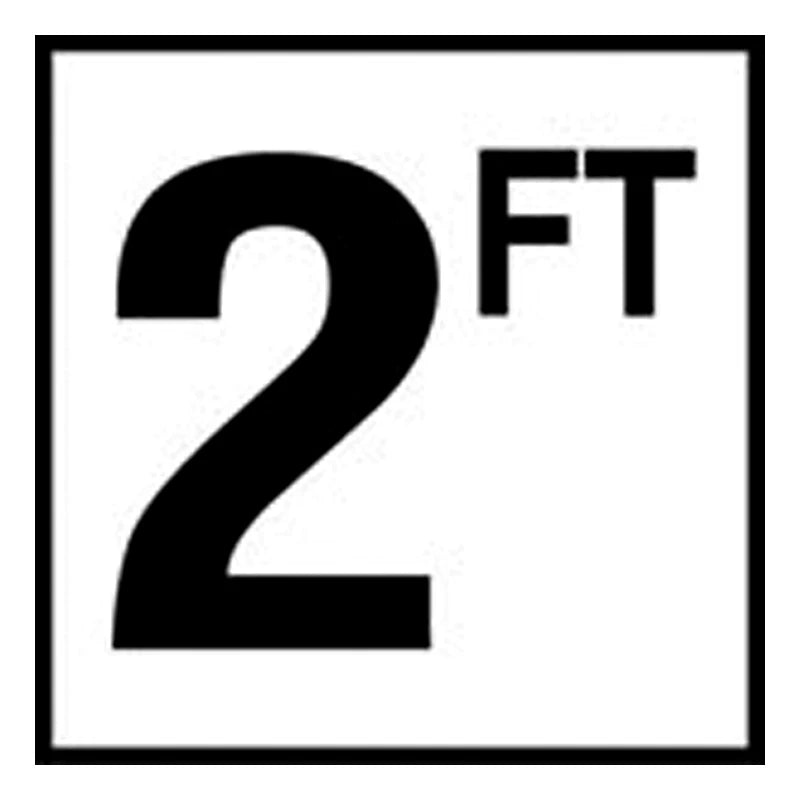 Inlays | C620020 | 6" x 6" 2 FT Skid-Resistant Depth Marker