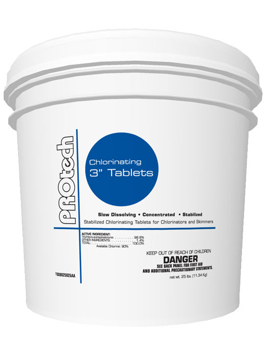 Clearon Chlorinating Tablets, 3", Unwrapped, 25 lb | 12000432