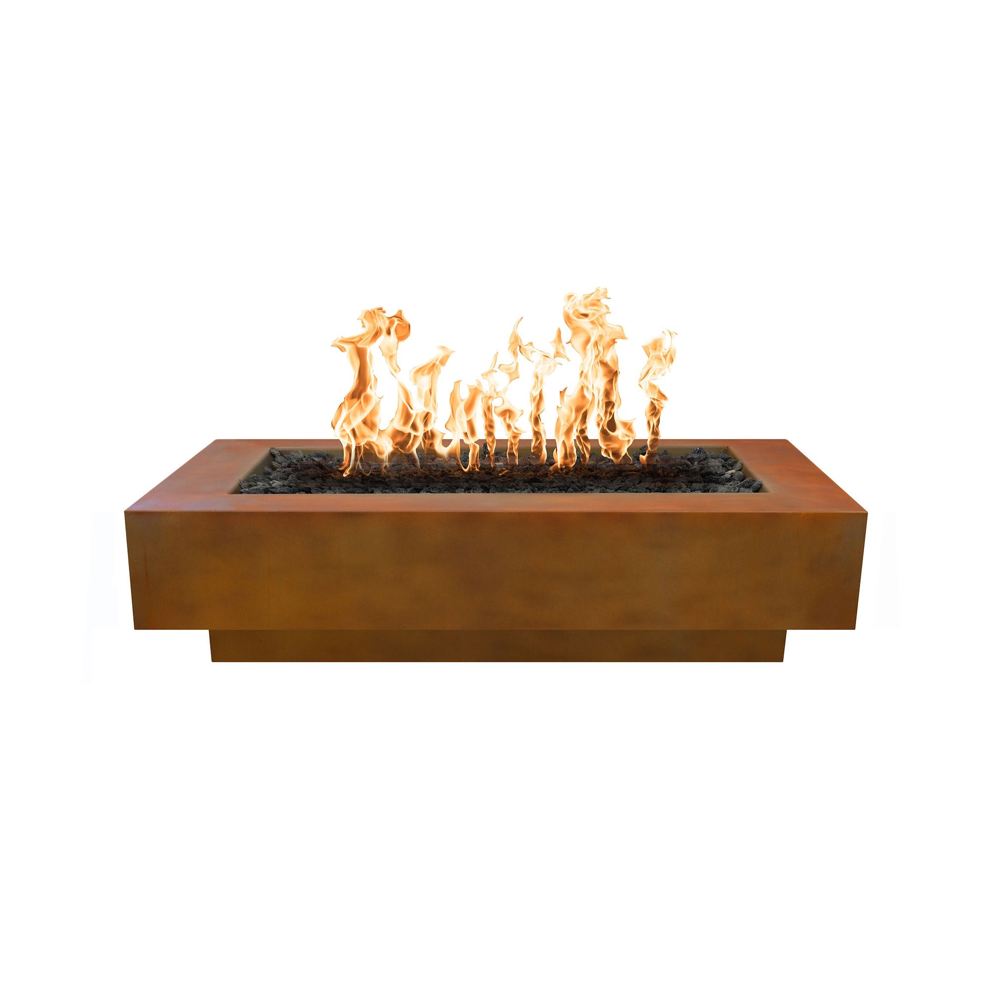 The Outdoor Plus | Coronado Fire Pit - Corten Steel | 48", 60", 72", 84", 96", 108" | Liquid Propane or Natural Gas | 4 week lead time