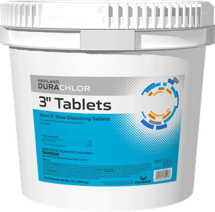 Durachlor 3" Chlorine Tabs, 25 Lb