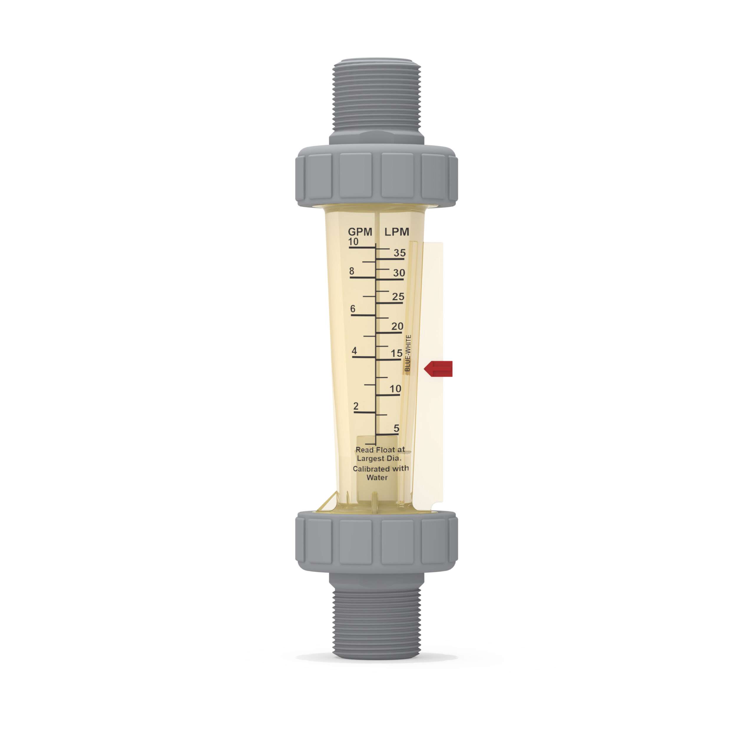 Blue-White F-440 In-Line 3/4″ MPT Flowmeter (1-10 GPM)