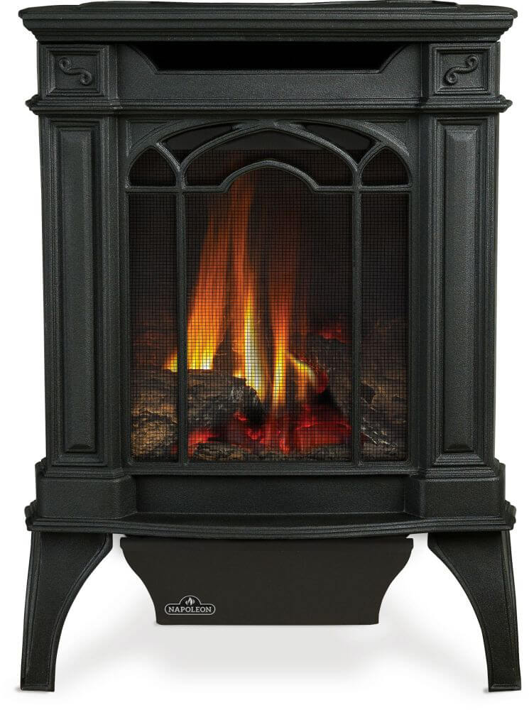 Napoleon Arlington Direct Vent Stove, Electronic Ignition, Natural Gas, Metallic Black | GDS20NE
