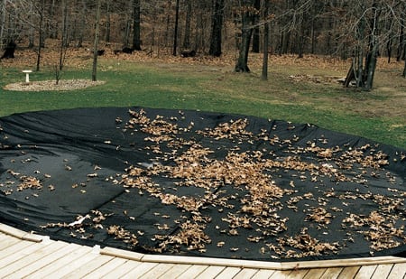 Gli Leaf Net 16' x 32' Rectangle Above Ground Pool Cover, 4' Overlap, Black, 3 Year Warranty 45-1632RE-LNT