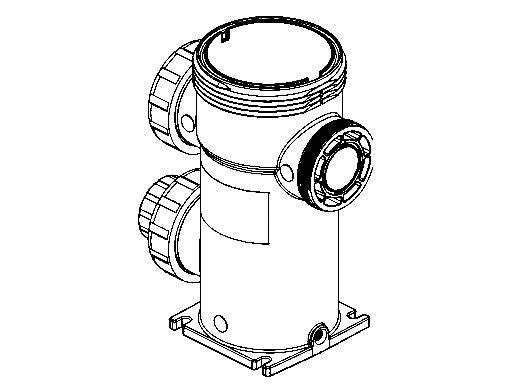 Hayward HydroRite Vessel Body w/ Unions - GLX-HYDVESSUVO