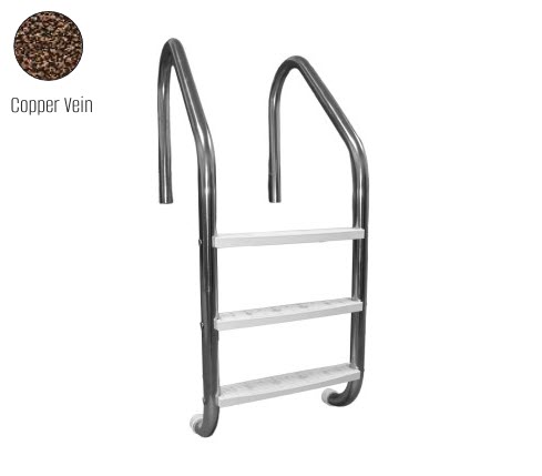 GPP - 20" Premium Copper Vein Ladder with 3 White Treads