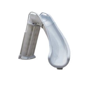 Global Pool Products Silver Quartz Bad Axe X6 Right Turn Pool Slide, GPPS-BAX6-SQ-R