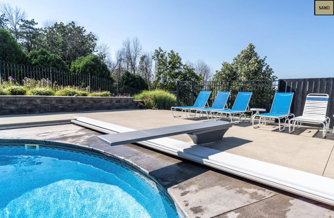 Global Pool Products - GX 8' Sand Diving Board & 3 Bolt Base