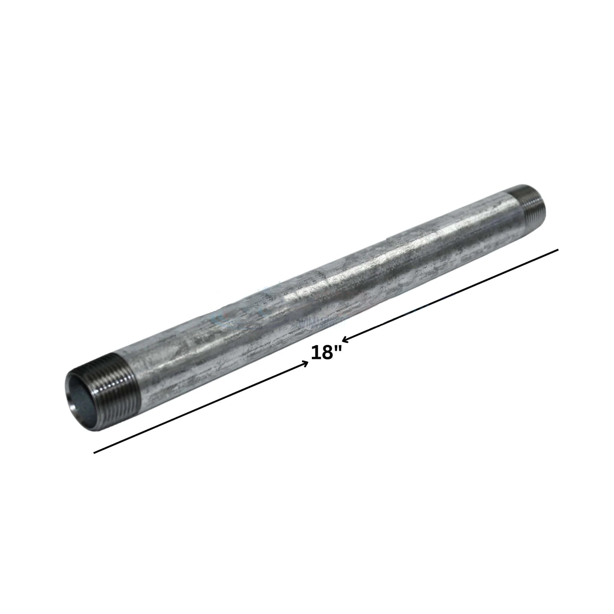 3/4" x 18" Galvanized Steel Pipe Nipple | SKU IGNF183/4" x 18" Galvanized Steel Pipe Nipple | SKU IGNF18