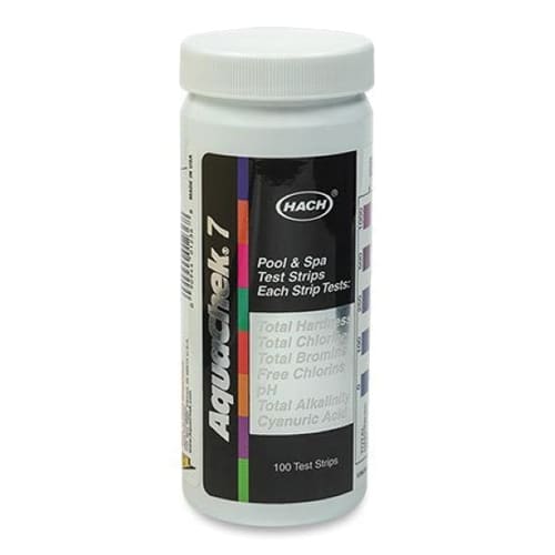 AquaChek Silver Test Strips – 100 Strips for Chlorine, Bromine, pH, Alkalinity, Hardness & Cyanuric Acid (551236)