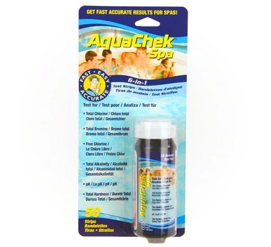 AquaChek Spa Test Strips – 50 Strips for Chlorine, Bromine, pH, Alkalinity & Hardness (552244)